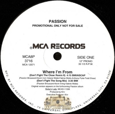 Passion - Where I'm From