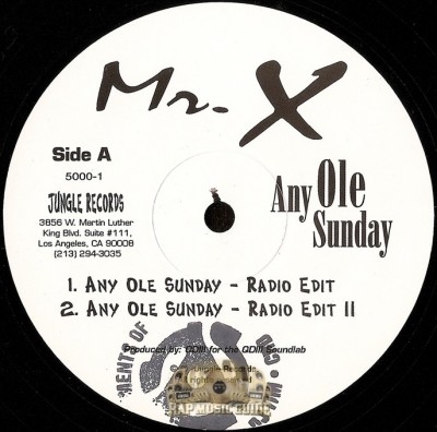 Mr. X - Any Ole Sunday