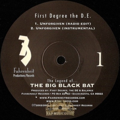 First Degree The D.E. - Unforgiven / All Ova Da Place