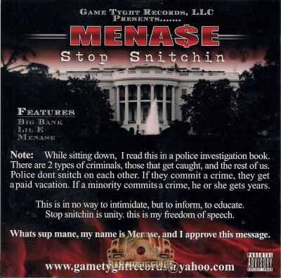 Mena$e - Stop Snitchin